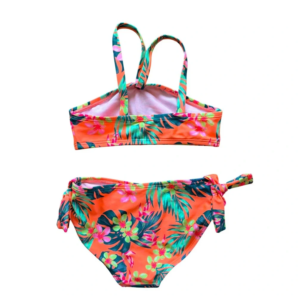 Art Class Vibrant Tropical Hawaiian Floral Bikini 2pc Bathing Swim Suit 8 NWT